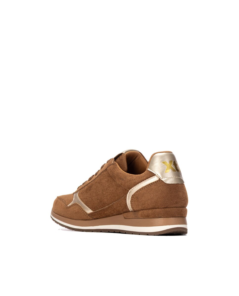 Zapatilla de mujer con cordones - Xti - Camel Camel-2