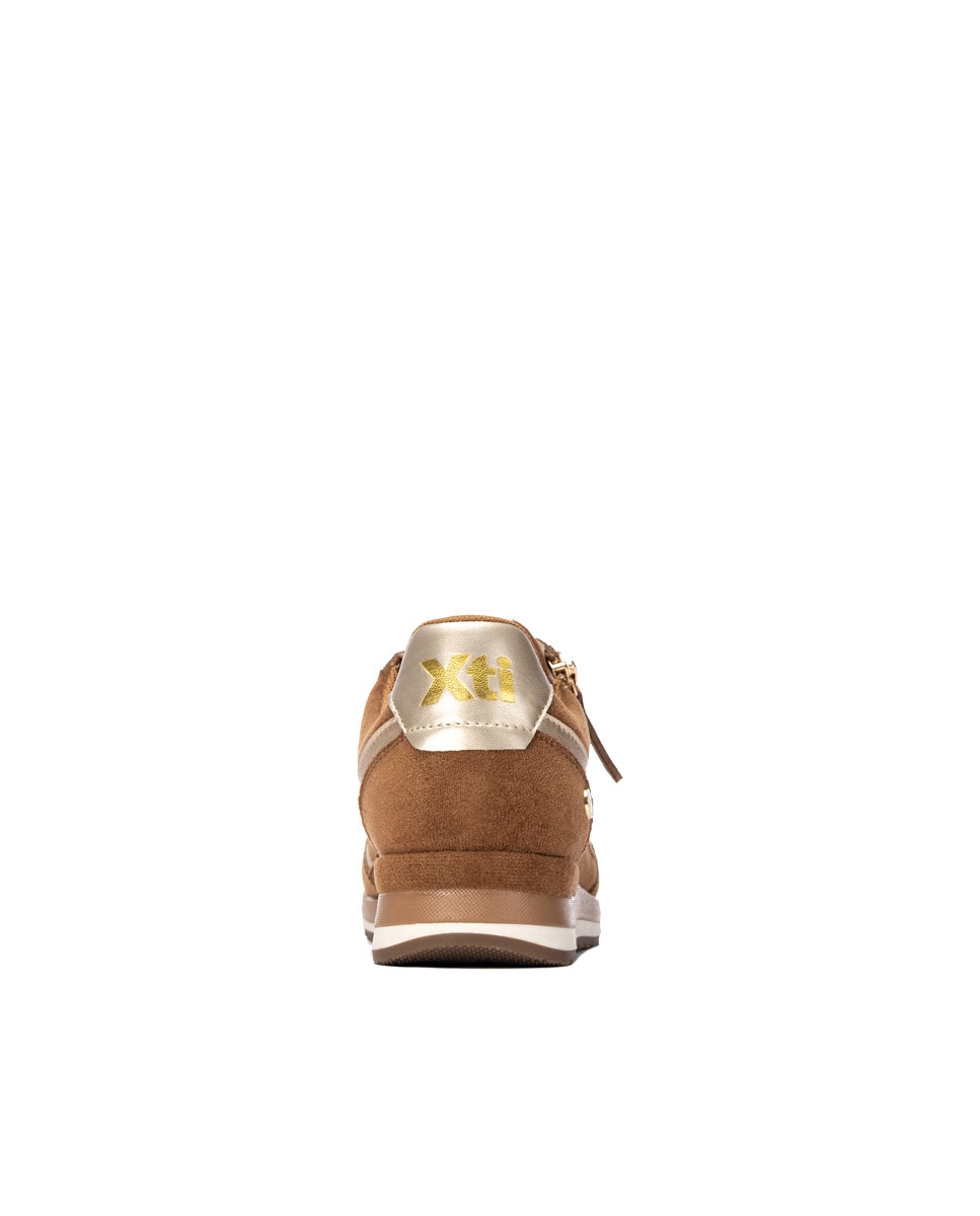 Zapatilla de mujer con cordones - Xti - Camel Camel-6