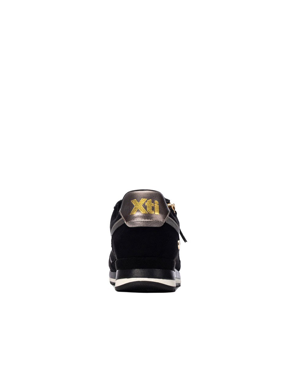 Zapatilla de mujer con cordones - Xti - Negro Negro-8