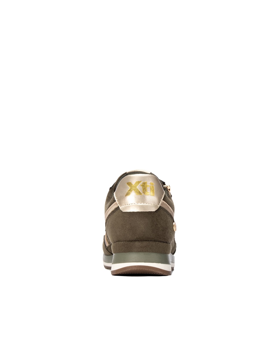 Zapatilla de mujer con cordones - Xti - Kaki Kaki-8
