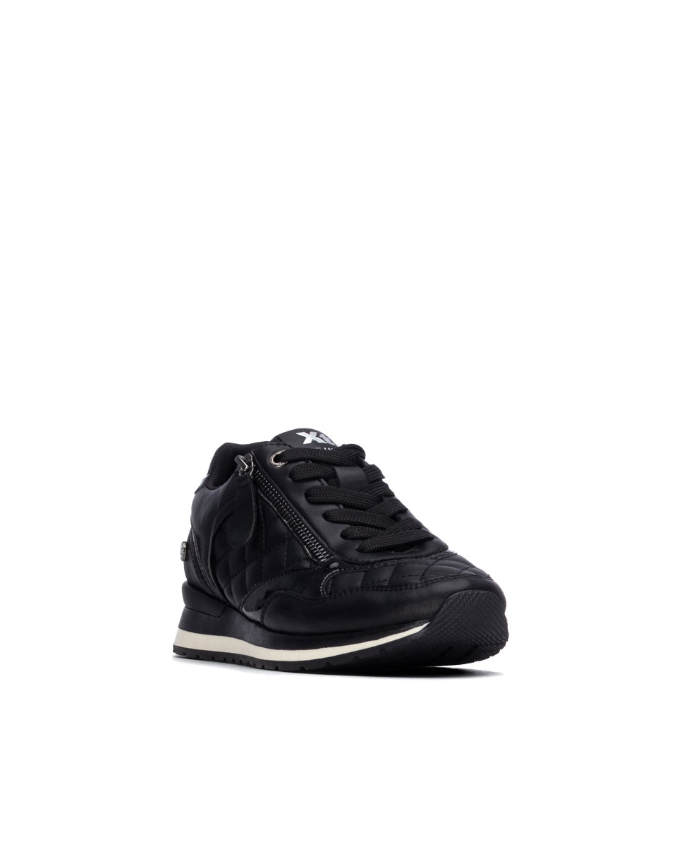 Zapatilla de mujer con cordones - Xti - Negro Negro-3