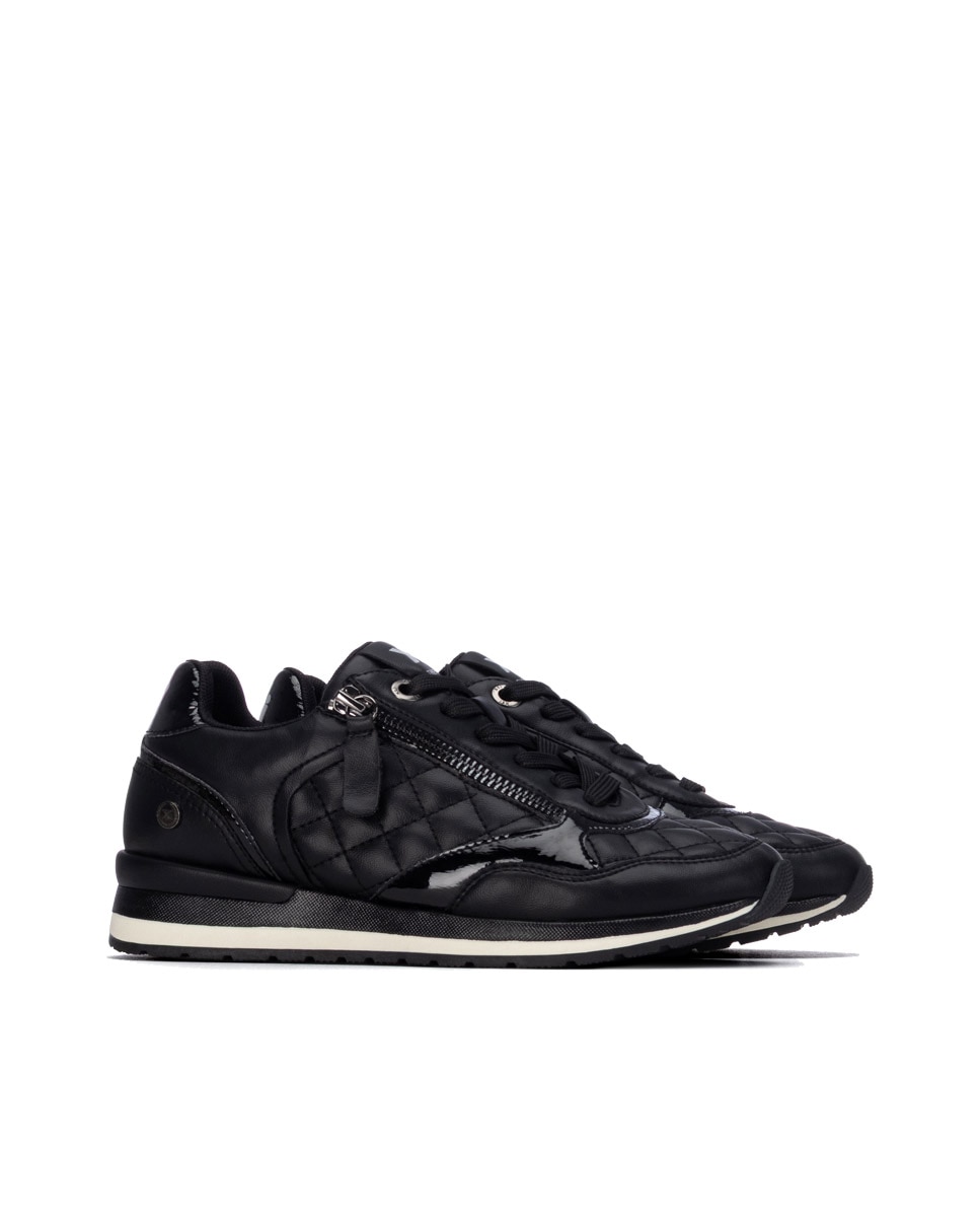 Zapatilla de mujer con cordones - Xti - Negro Negro-4