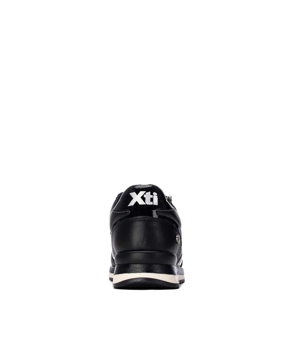 Zapatilla de mujer con cordones - Xti - Negro Negro-8
