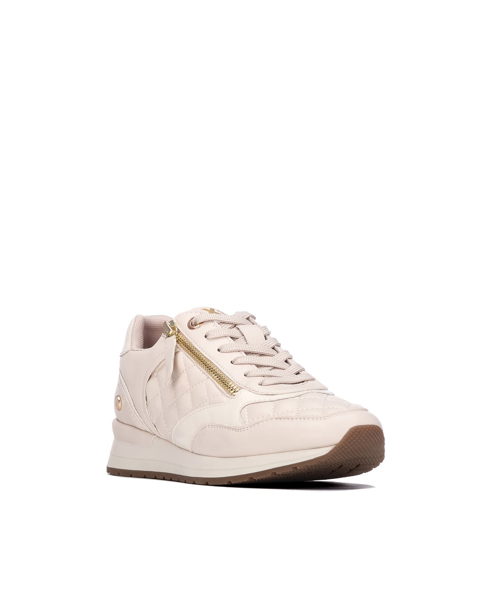 Zapatilla de mujer con cordones - Xti - Blanco Blanco-3