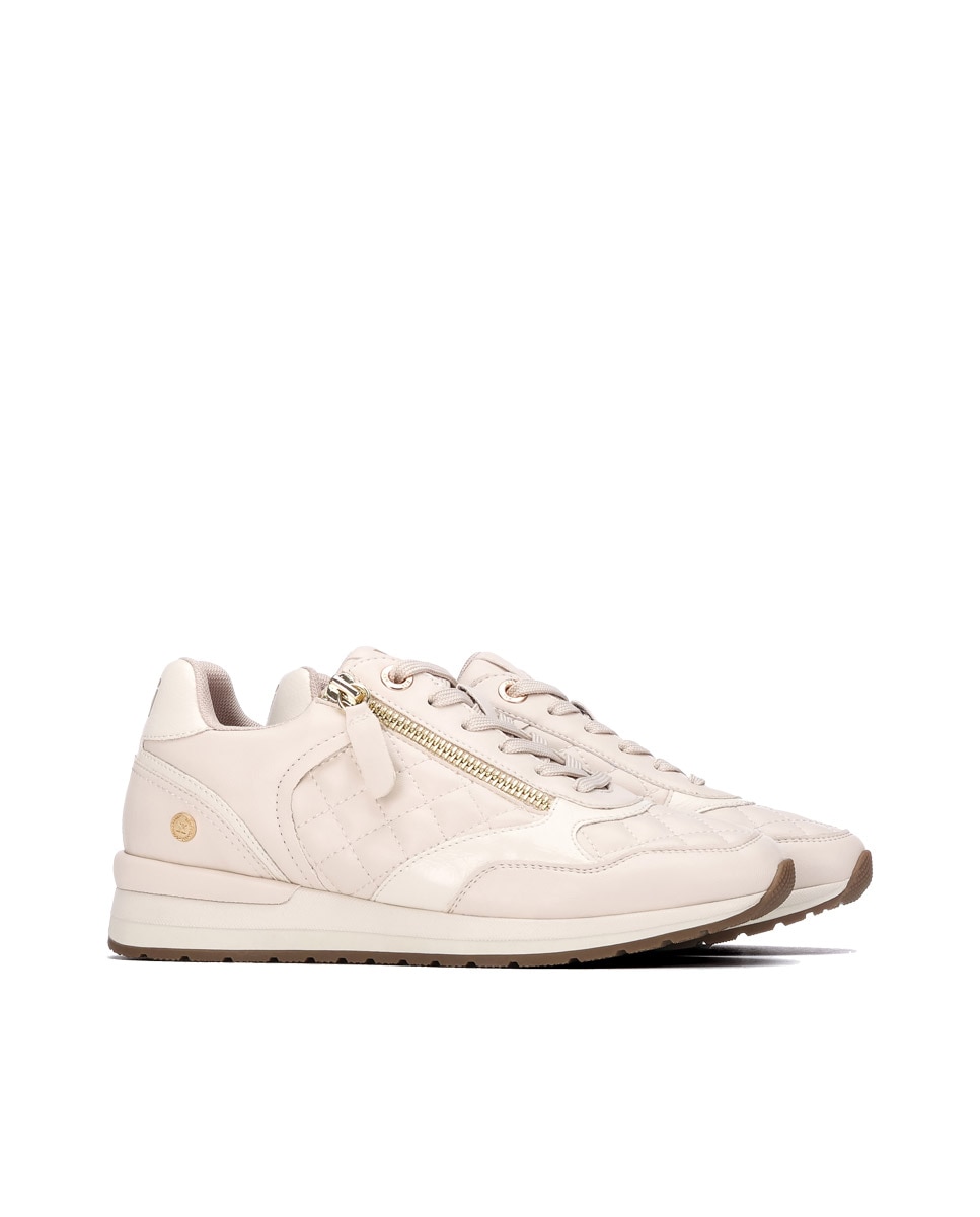 Zapatilla de mujer con cordones - Xti - Blanco Blanco-4