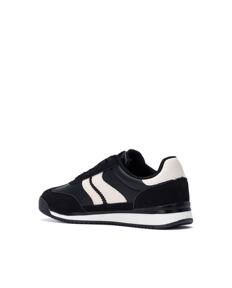 Zapatilla de mujer con cordones - Xti - Negro Negro-2