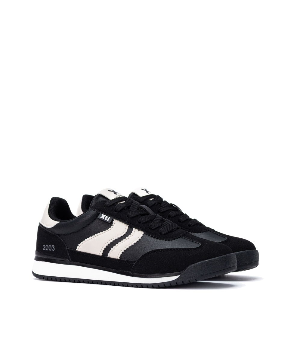 Zapatilla de mujer con cordones - Xti - Negro Negro-4