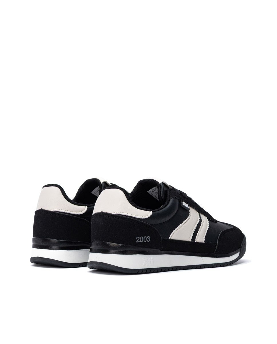 Zapatilla de mujer con cordones - Xti - Negro Negro-8