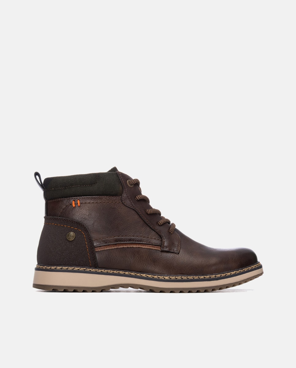 Imagen 1 de Botines de hombre con cordones Marrón