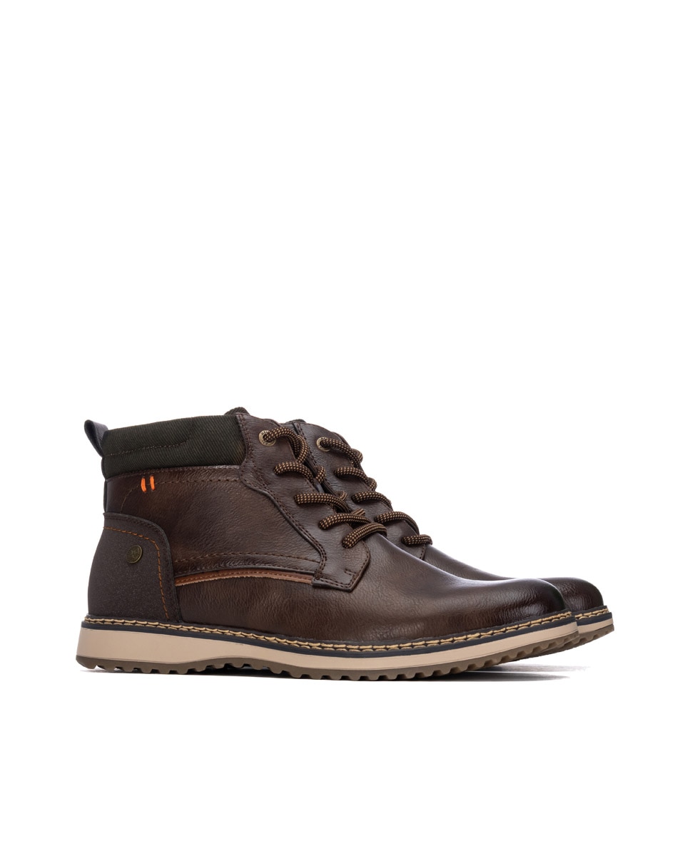 Imagen 4 de Botines de hombre con cordones - Xti - Marrón Marrón