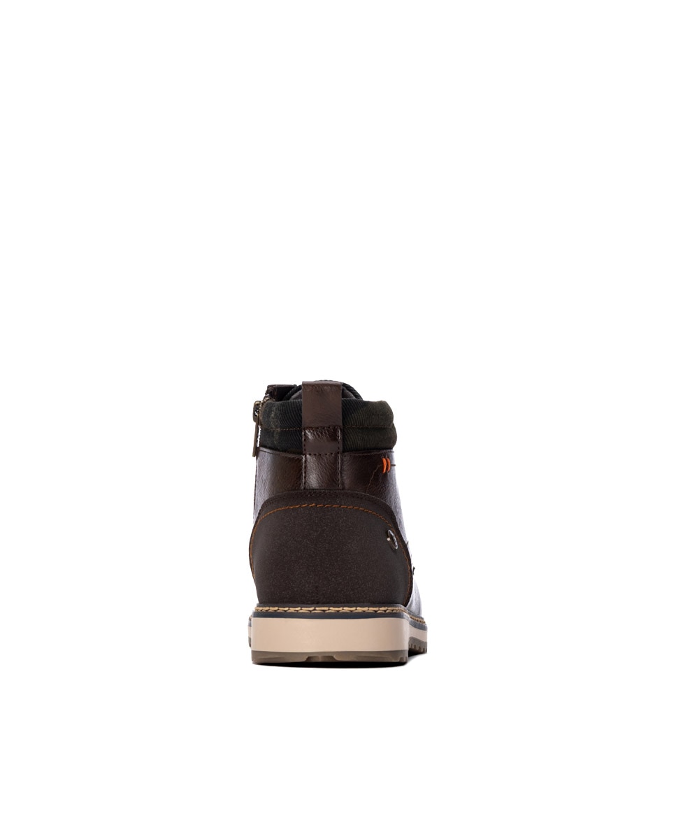 Imagen 5 de Botines de hombre con cordones - Xti - Marrón Marrón