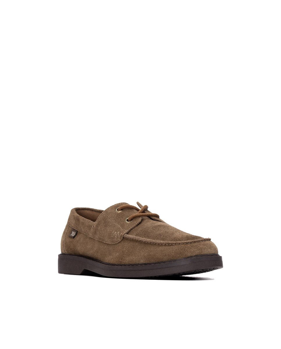 Mocasín de hombre de piel - Xti - Marrón Marrón-3