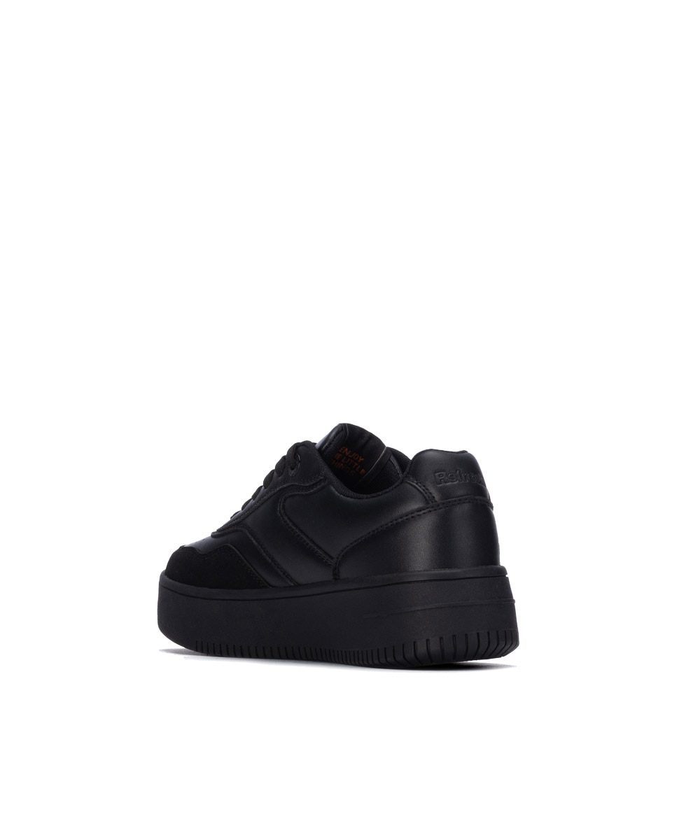 Zapatilla de mujer con cordones - Refresh - Negro Negro-2
