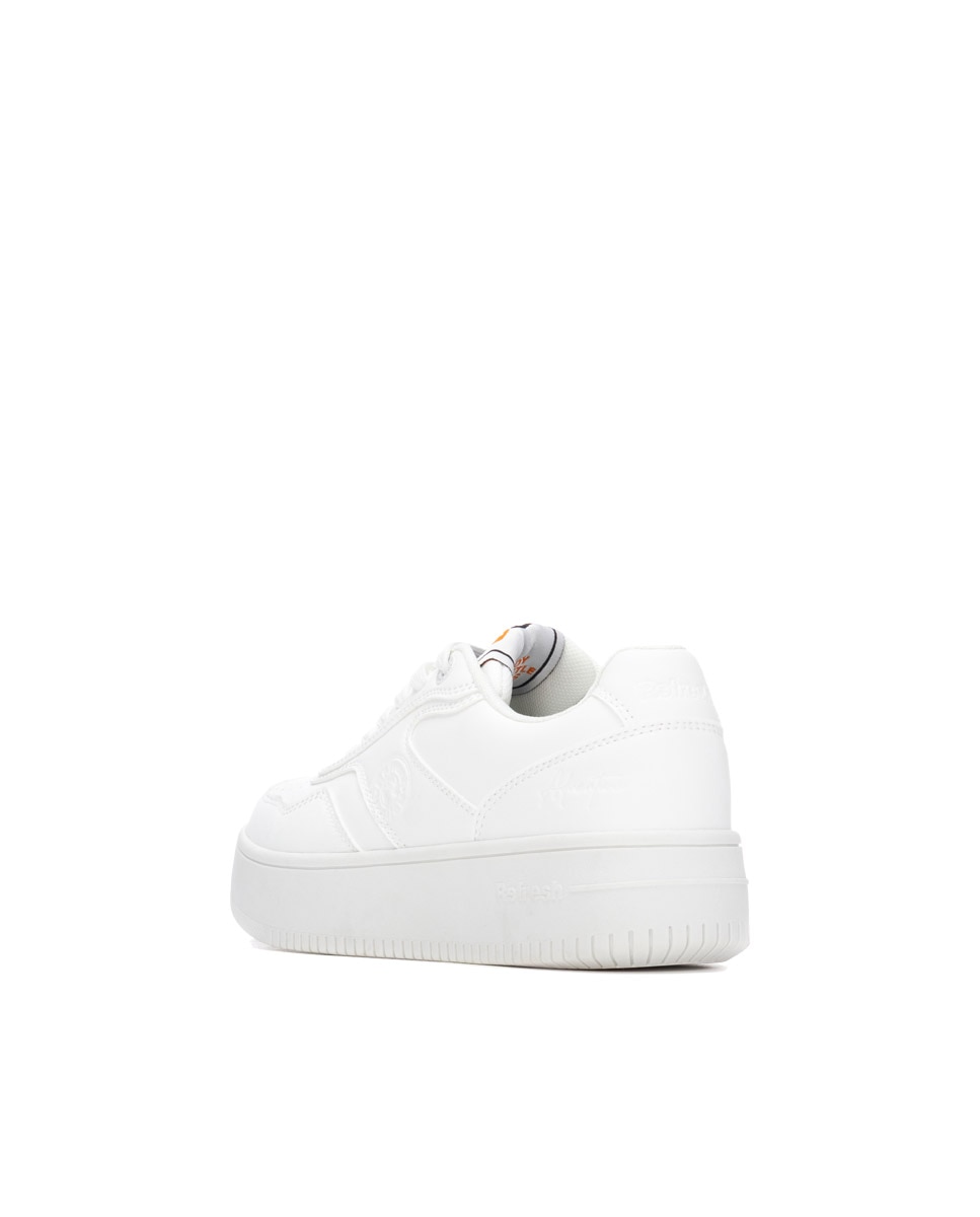 Zapatilla de mujer con cordones - Refresh - Blanco Blanco-2
