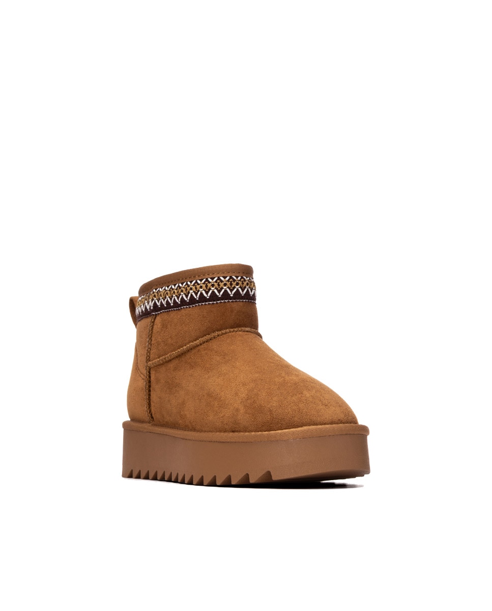 Botines con pelo de mujer australiano - Refresh - Camel Camel-3