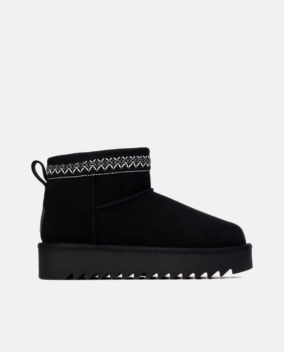 Botines con pelo de mujer australiano - Refresh - Negro Negro-1