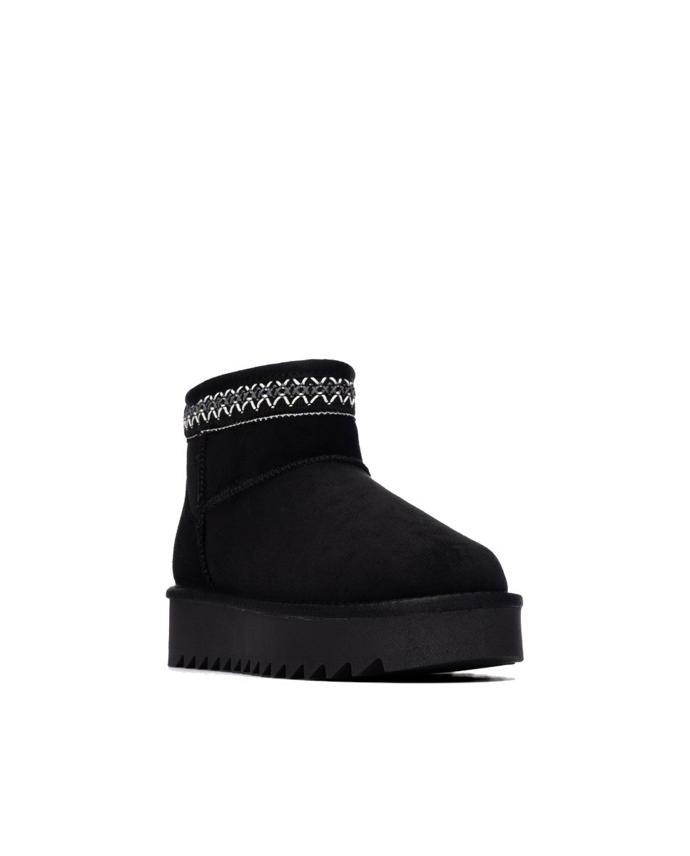 Botines con pelo de mujer australiano - Refresh - Negro Negro-3