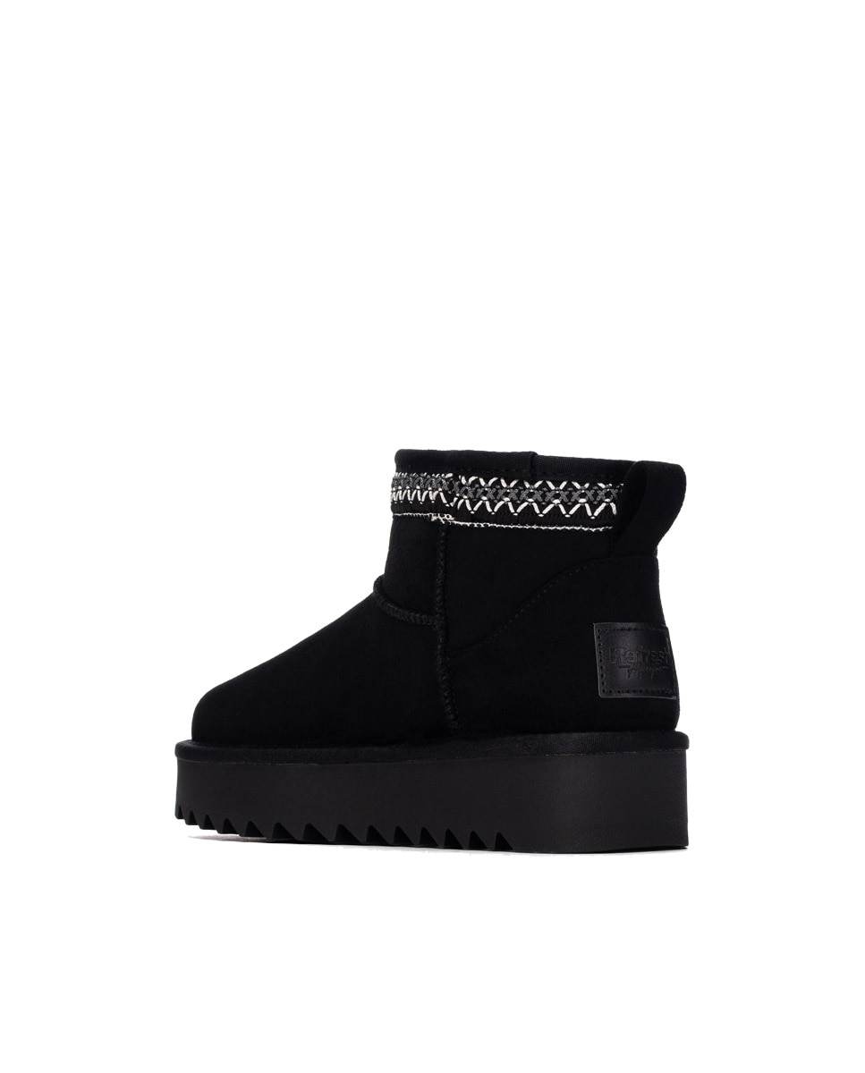 Botines con pelo de mujer australiano - Refresh - Negro Negro-2