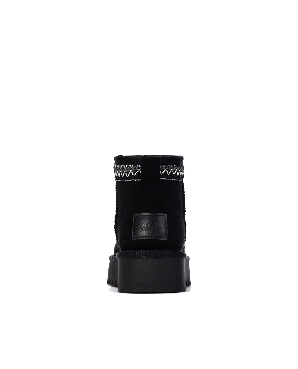 Botines con pelo de mujer australiano - Refresh - Negro Negro-5