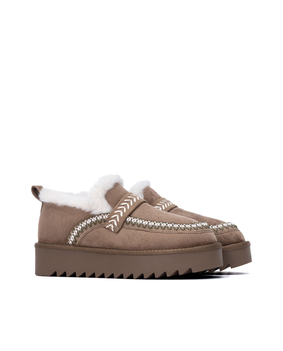 Zapatilla de mujer australiana - Refresh - Marrón Marrón-4