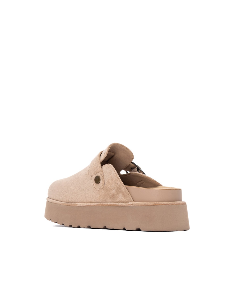 Zueco de mujer con hebilla - Refresh - Beige Beige-2