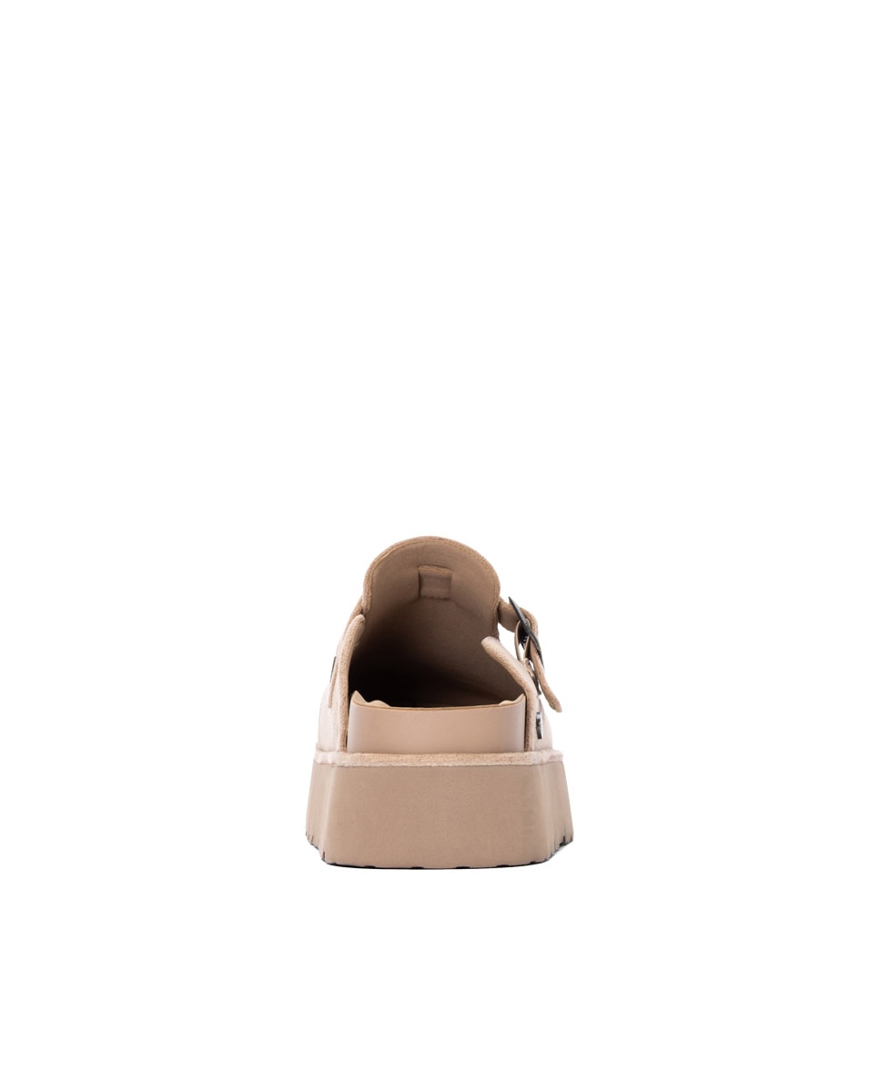 Zueco de mujer con hebilla - Refresh - Beige Beige-5