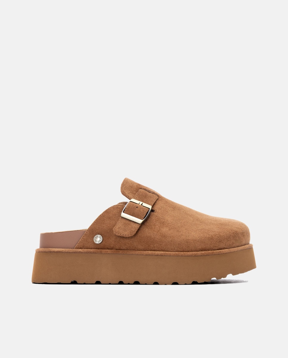 Zueco de mujer con hebilla - Refresh - Camel Camel-1