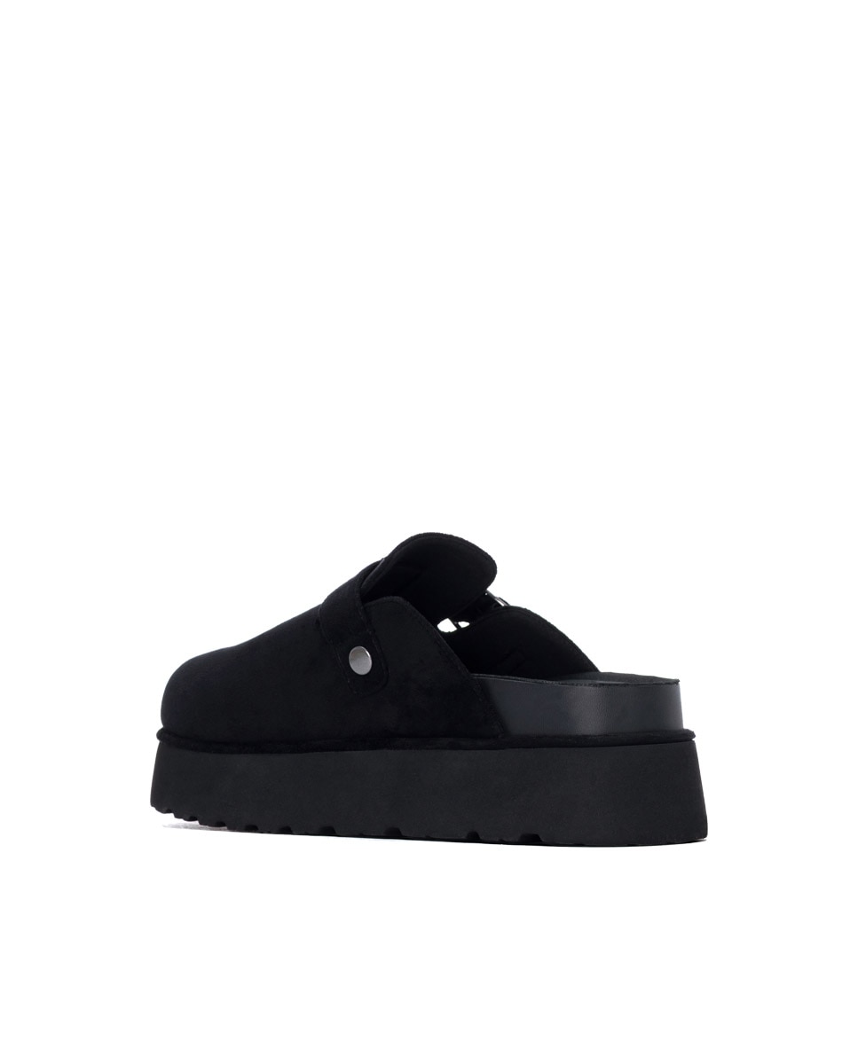 Zueco de mujer con hebilla - Refresh - Negro Negro-2