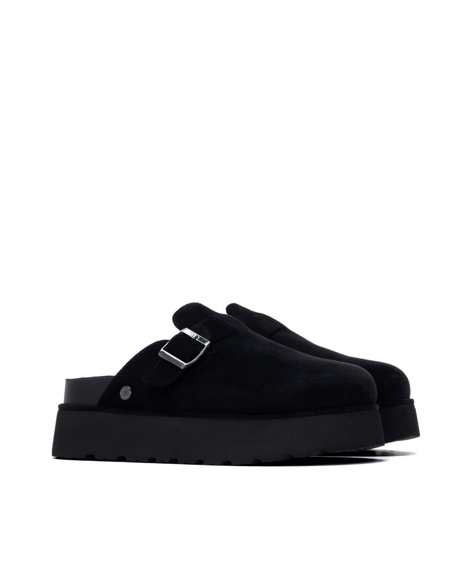 Zueco de mujer con hebilla - Refresh - Negro Negro-4