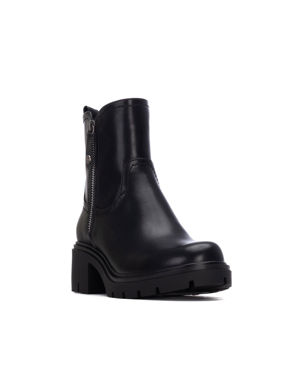 Botines básicos de mujer con cremallera - Refresh - Negro Negro-3