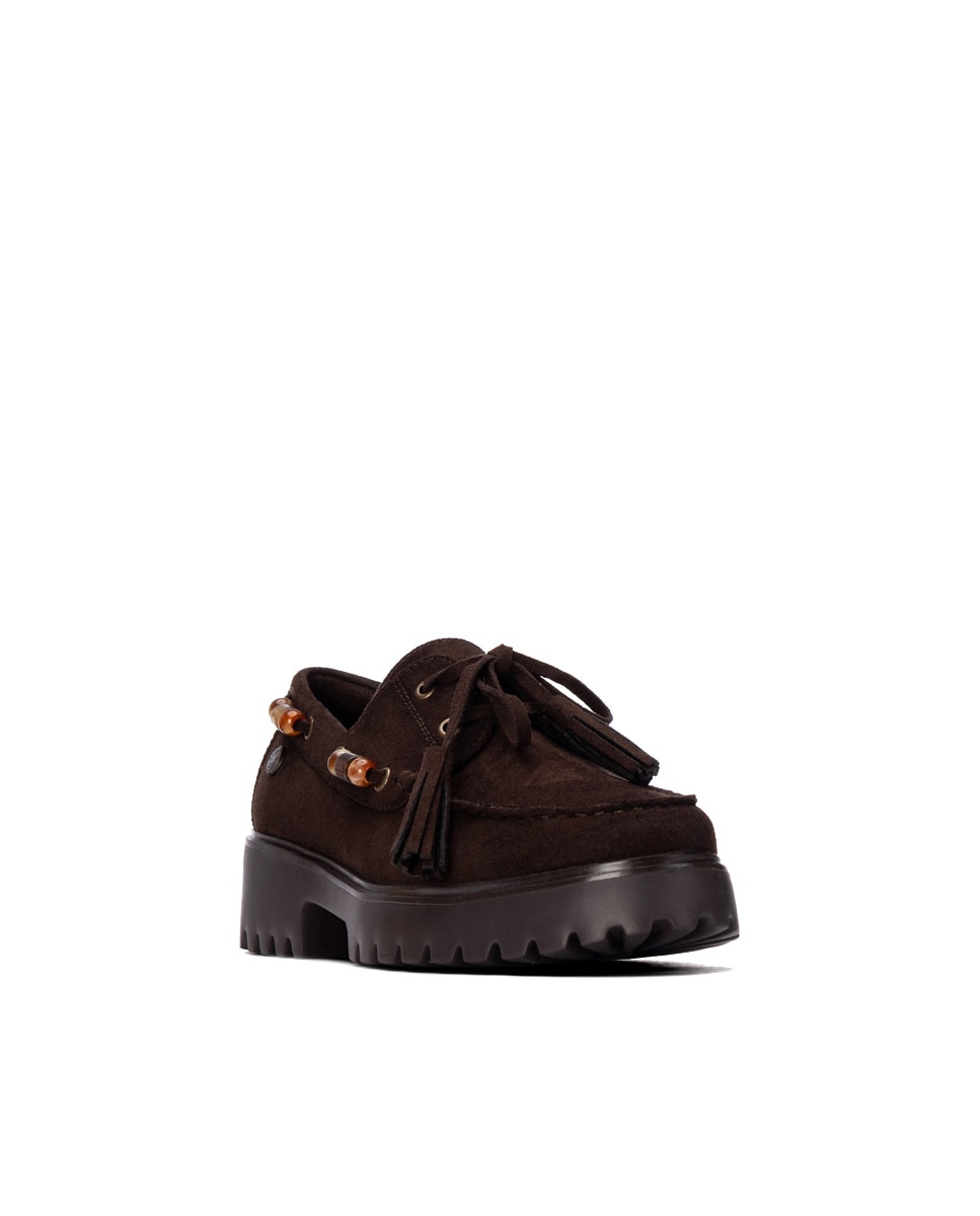 Mocasín de mujer plano - Refresh - Marrón Marrón-3