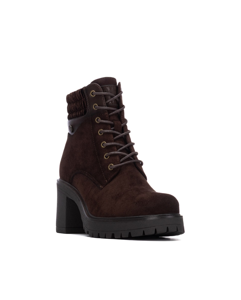 Botines de mujer con cremallera - Refresh - Marrón Marrón-3