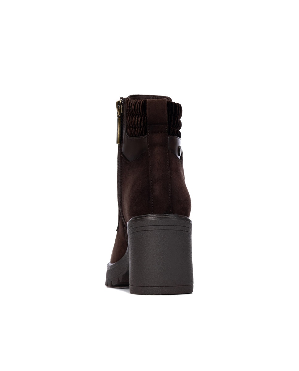 Botines de mujer con cremallera - Refresh - Marrón Marrón-5