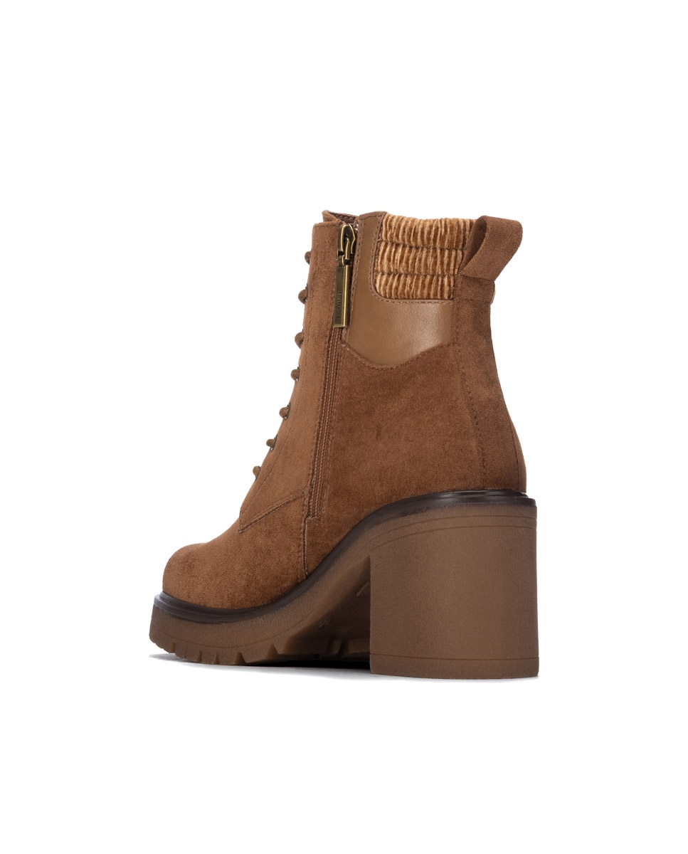 Botines de mujer con cremallera - Refresh - Camel Camel-2