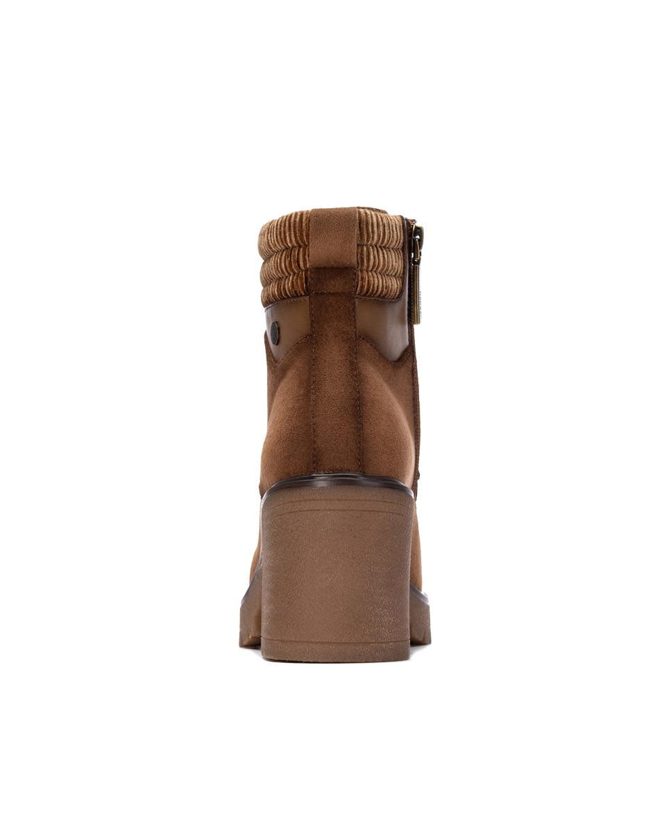 Botines de mujer con cremallera - Refresh - Camel Camel-5