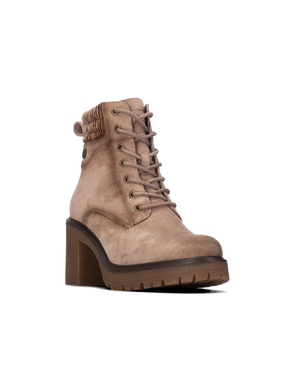 Botines de mujer con cremallera - Refresh - Beige Beige-3