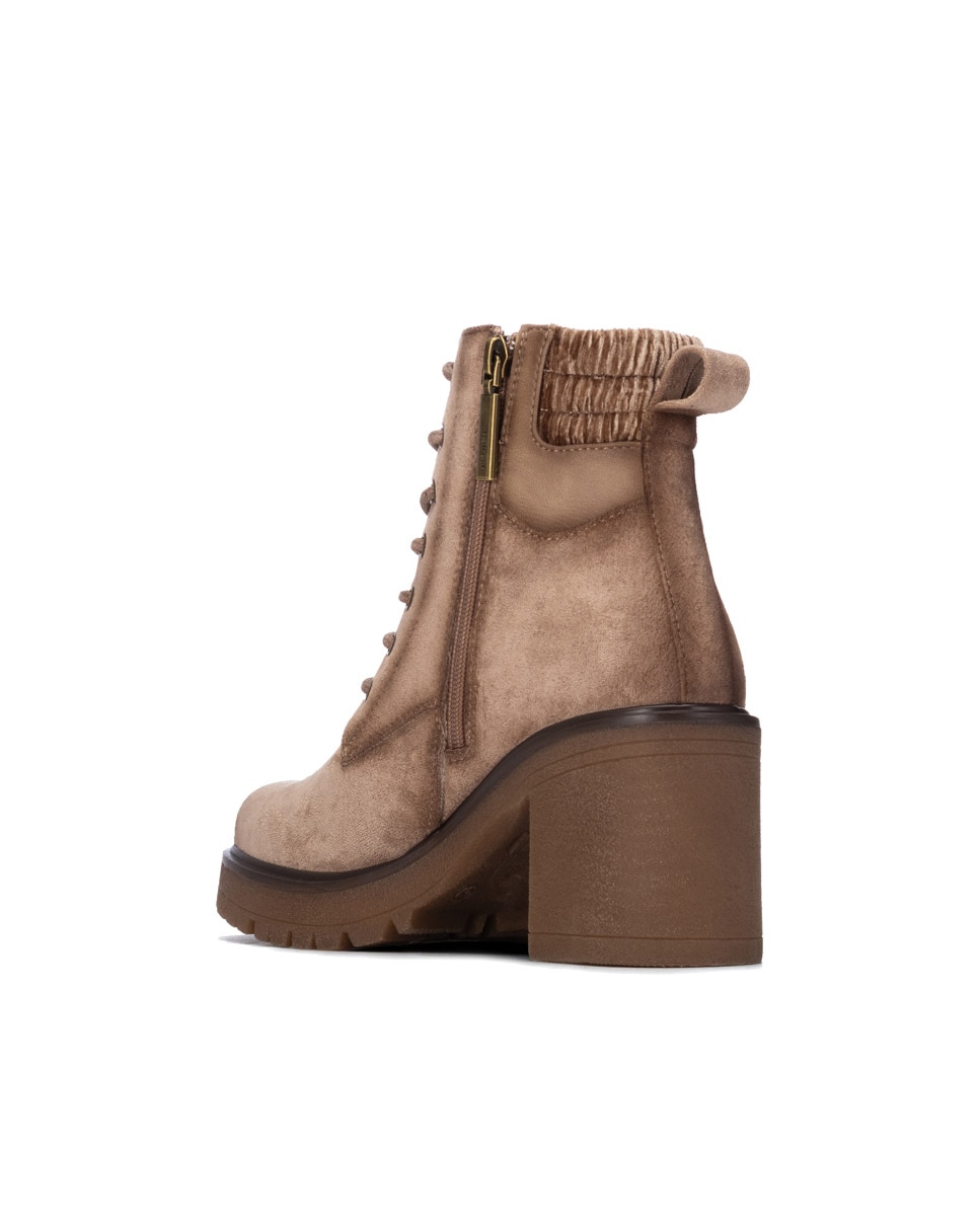 Botines de mujer con cremallera - Refresh - Beige Beige-2