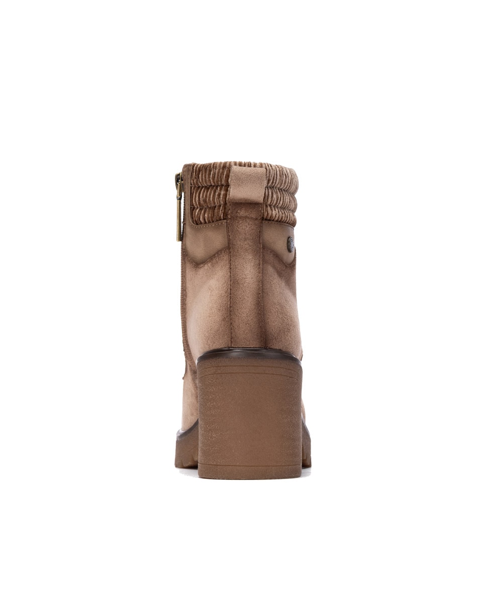 Botines de mujer con cremallera - Refresh - Beige Beige-5
