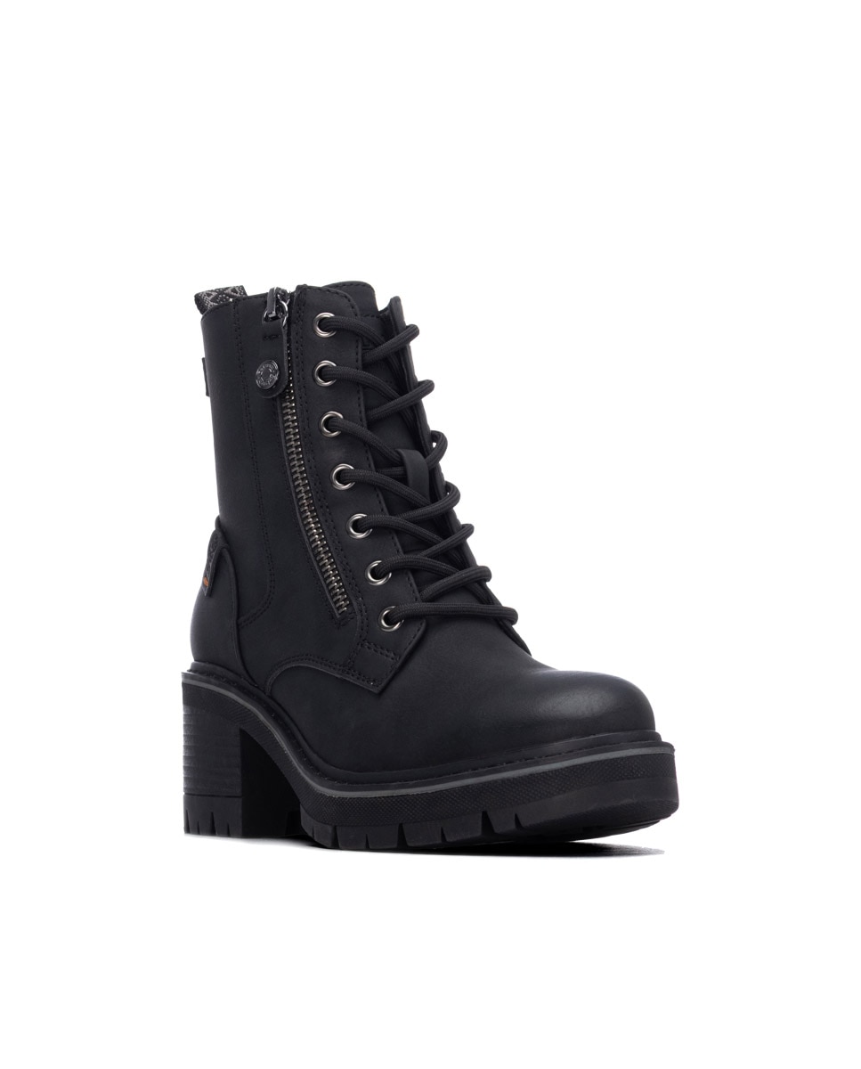 Botines de mujer con cremallera - Refresh - Negro Negro-3