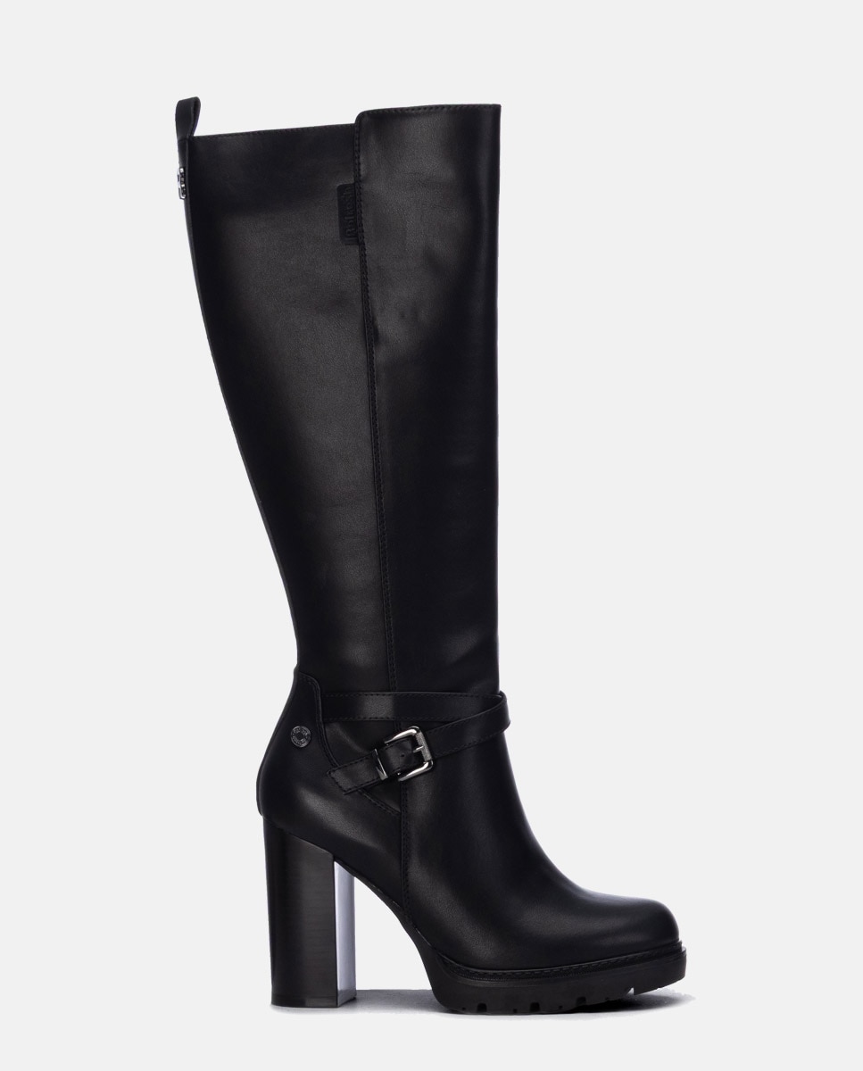 Bota de mujer con cremallera - Refresh - Negro Negro-1