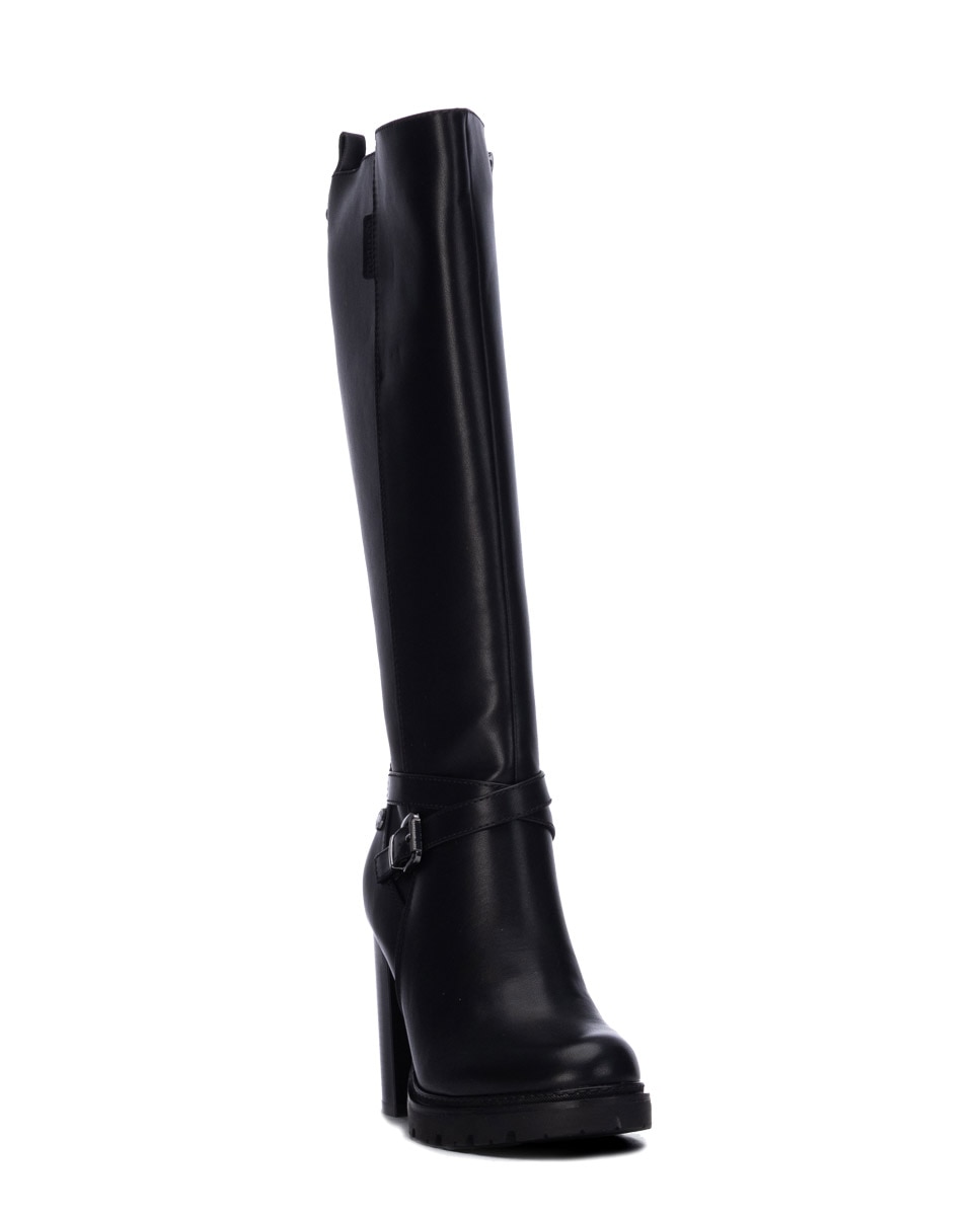 Bota de mujer con cremallera - Refresh - Negro Negro-2