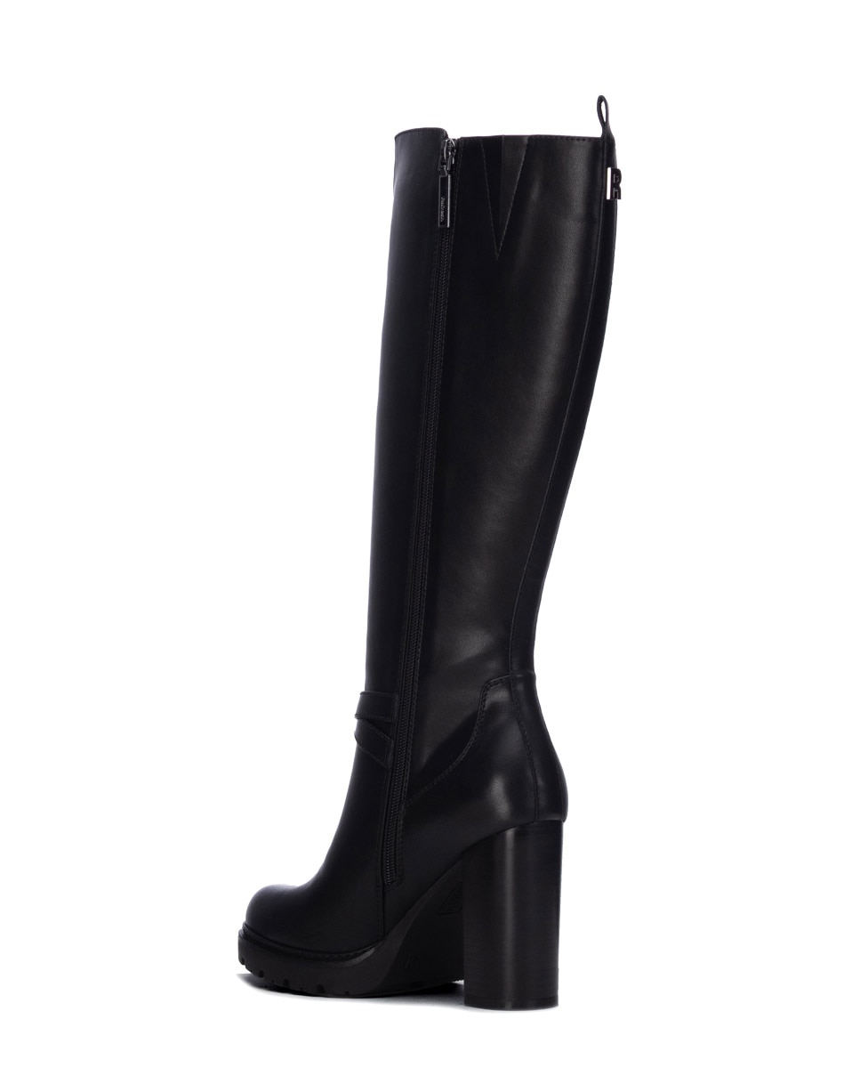 Bota de mujer con cremallera - Refresh - Negro Negro-3