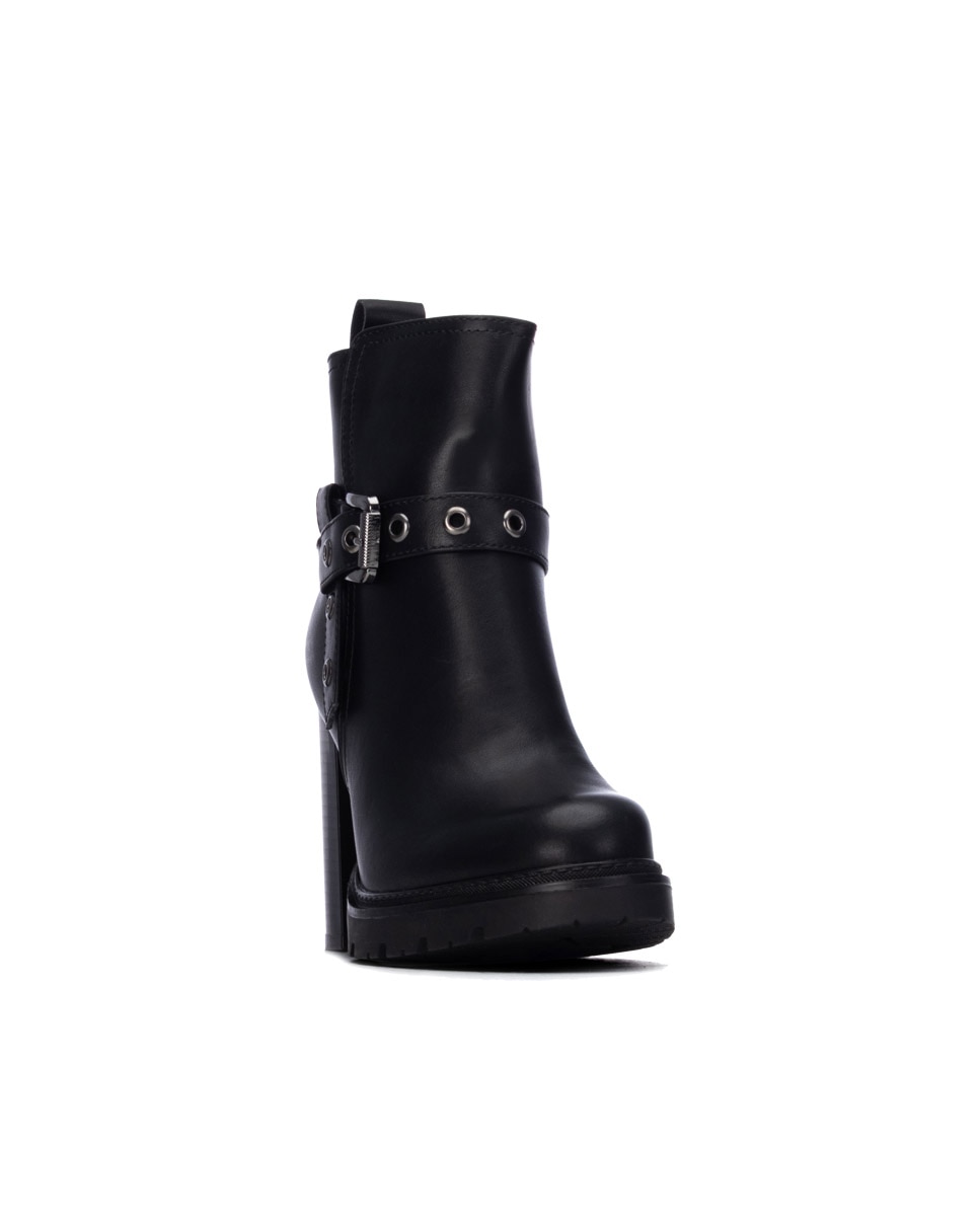 Botines de mujer con cremallera - Refresh - Negro Negro-3