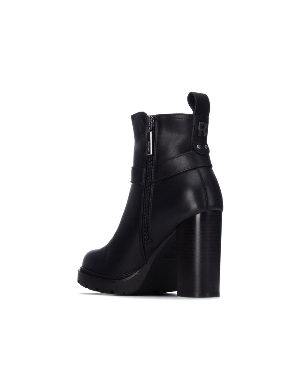Botines de mujer con cremallera - Refresh - Negro Negro-2