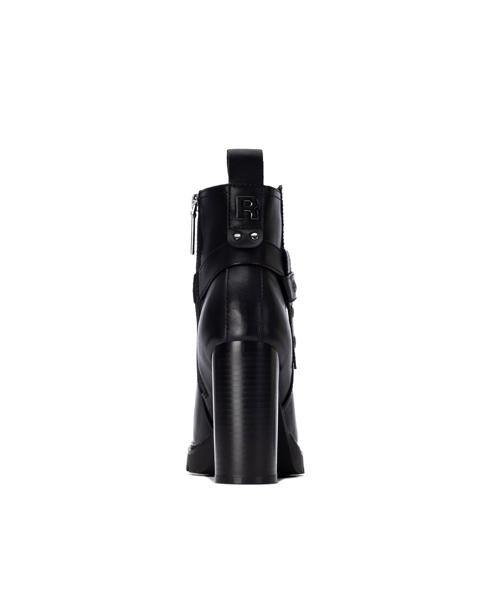 Botines de mujer con cremallera - Refresh - Negro Negro-5