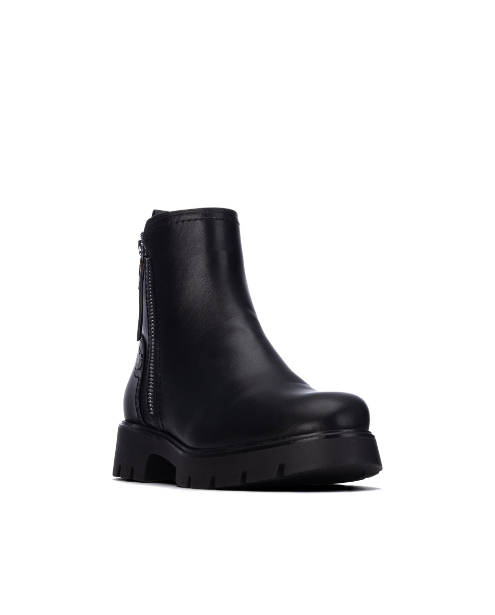 Botines básicos de mujer con cremallera - Refresh - Negro Negro-3