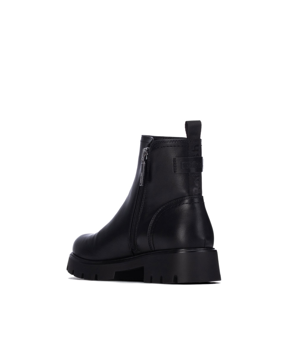 Botines básicos de mujer con cremallera - Refresh - Negro Negro-2