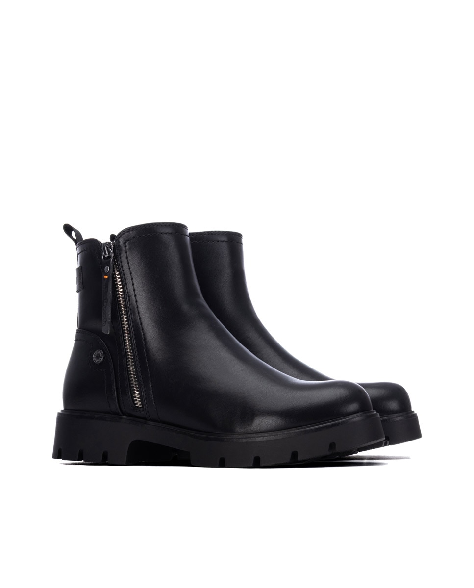 Botines básicos de mujer con cremallera - Refresh - Negro Negro-4