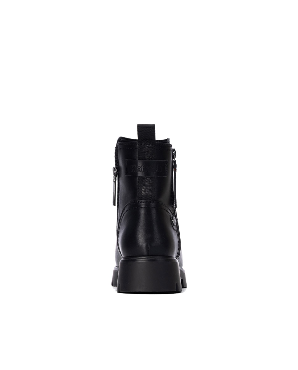 Botines básicos de mujer con cremallera - Refresh - Negro Negro-5