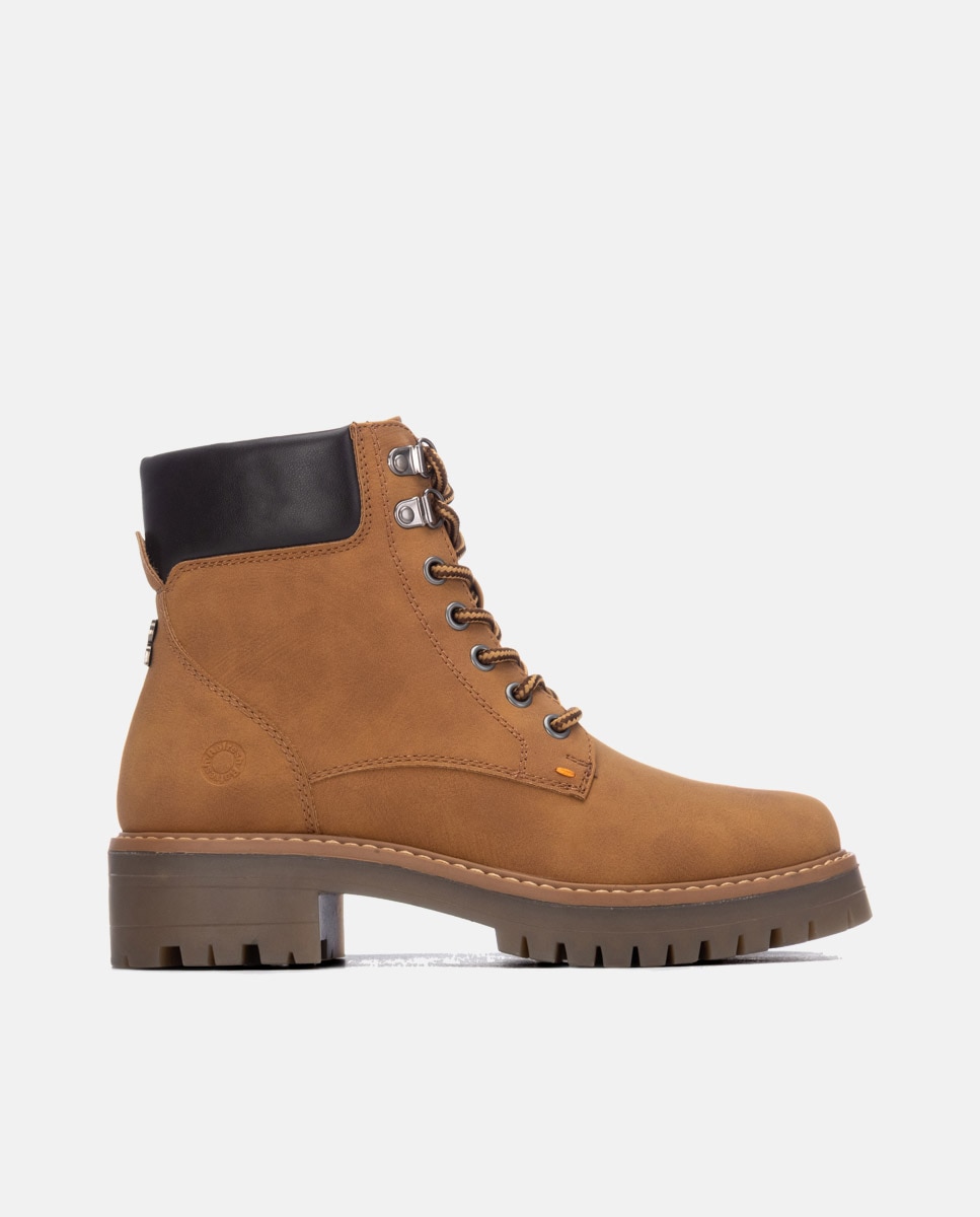 Botines de mujer con cordones - Refresh - Amarillo Amarillo-1